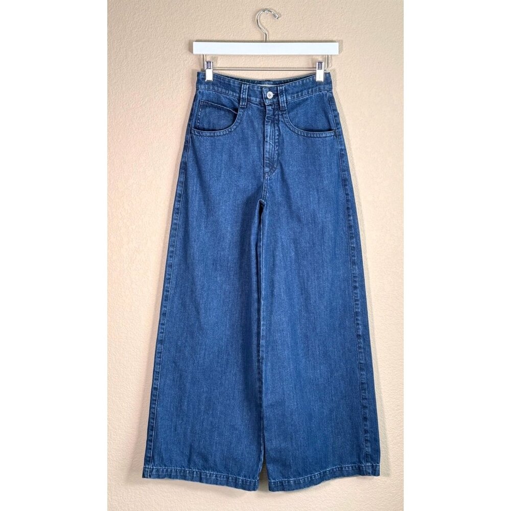 BARENA Venezia High Rise Wide Leg Jeans Made in Italy